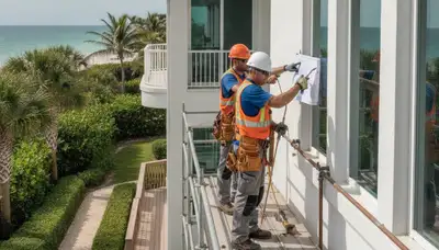 Clearwater, FL plumber repairing a residential pipe for plumbing service