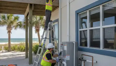 Clearwater, FL plumber repairing a sink leak for a local plumbing service