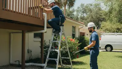 Professional Clearwater, FL plumber repairing a residential plumbing leak