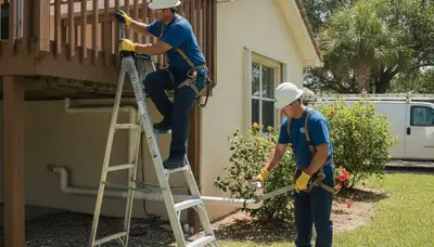 Clearwater, FL plumber repairing a residential pipe for plumbing repair service