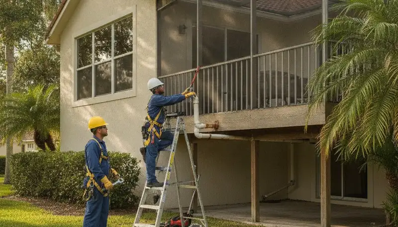 Plumber repairing a pipe in Clearwater, FL for fast residential plumbing service