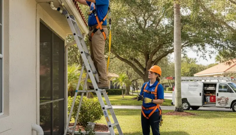 Plumber repairing a pipe in Clearwater, FL for plumbing repair service