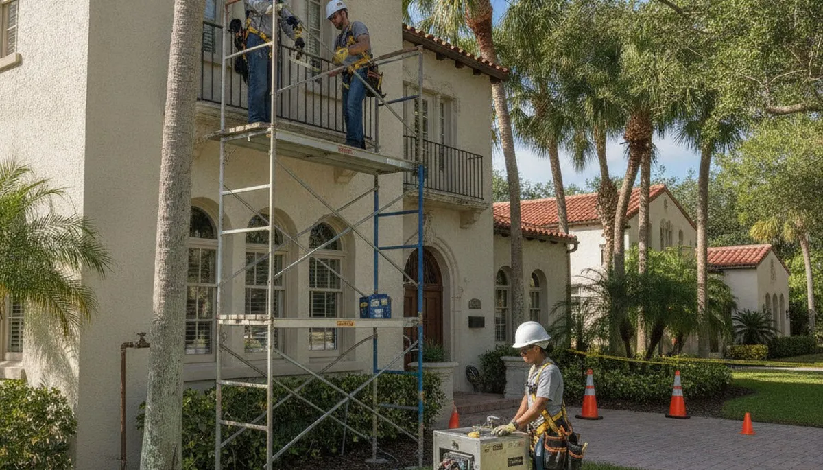 Clearwater, FL plumber repairing a plumbing fixture for a local home service call