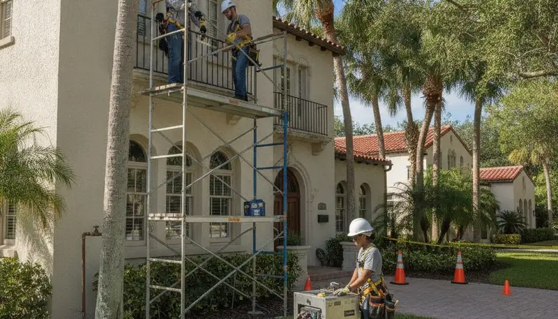 Clearwater, FL plumber repairing a plumbing fixture for a local home service call