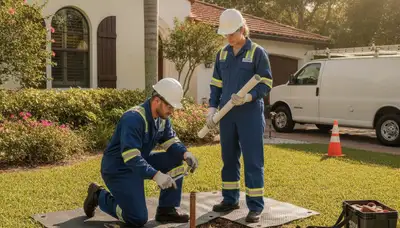 Plumber repairing a pipe in Clearwater, FL for professional plumbing services