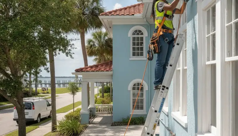 Plumber repairing a leak in Clearwater, FL for plumbingclearwaterfl-new.com