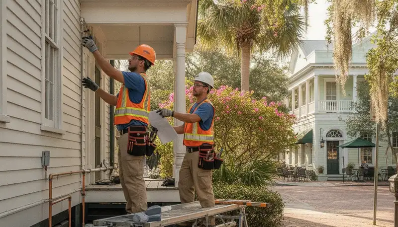 Clearwater, FL plumbing repair technician fixing a residential pipe leak