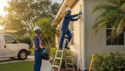 Clearwater, FL plumber repairing a sink for residential plumbing service