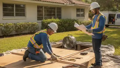 Plumber repairing a leak in Clearwater, FL for plumbingclearwaterfl-new.com service area customers