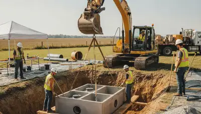 Septic tank installation in Clearwater, FL by On Call Plumbers for residential homes