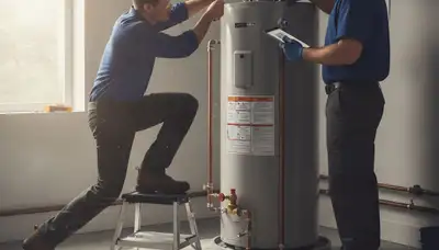 Water heater repair technician servicing a home in Clearwater, FL for On Call Plumbers